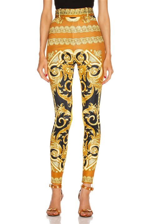 baroque versace dress|versace baroque leggings.